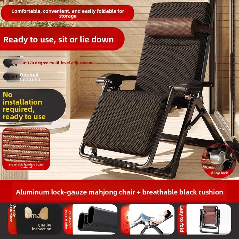 Lounge Chair Folding | Stainless Steel Frame | Recliner | One Size