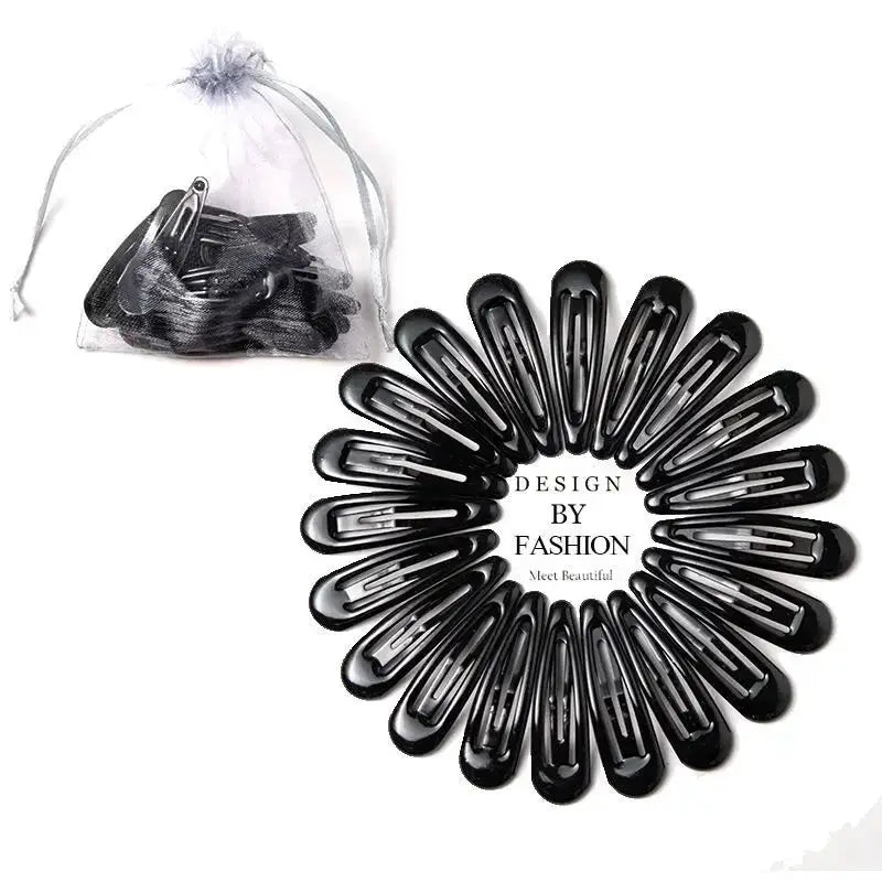 Sweet Waterdrop Snap Hair Clips | Metal Barrettes | Candy Color | 10 Pcs