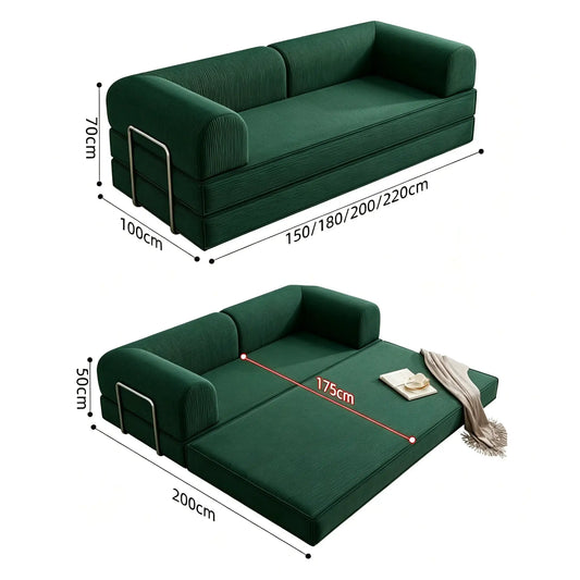 Sofa Bed | Memory Foam | 304 Stainless Steel Frame | 79in Length from PriceLows™