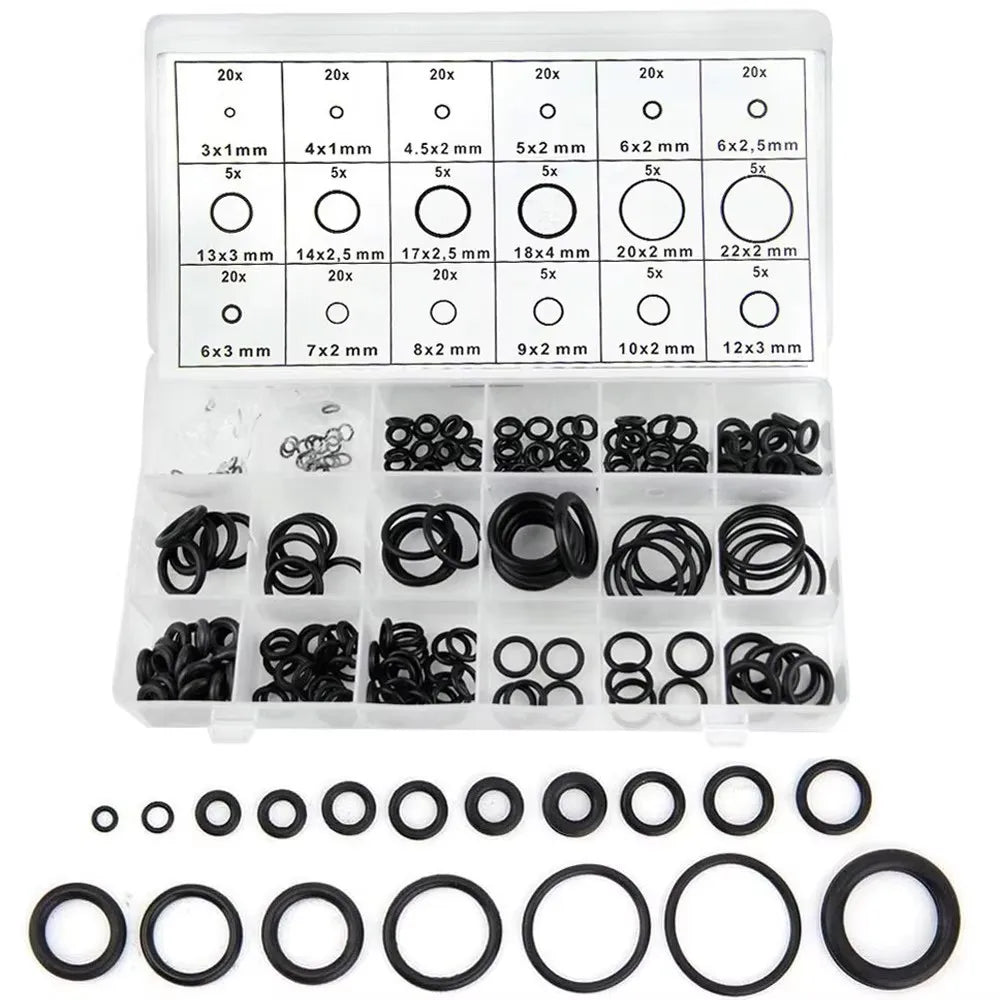 419/225PCS Set Universal O-Ring Assortment 32 Size Nitrile Rubber Ring Seal O Ring Gasket for Plumbing Automotive Faucet Repair from PriceLows™