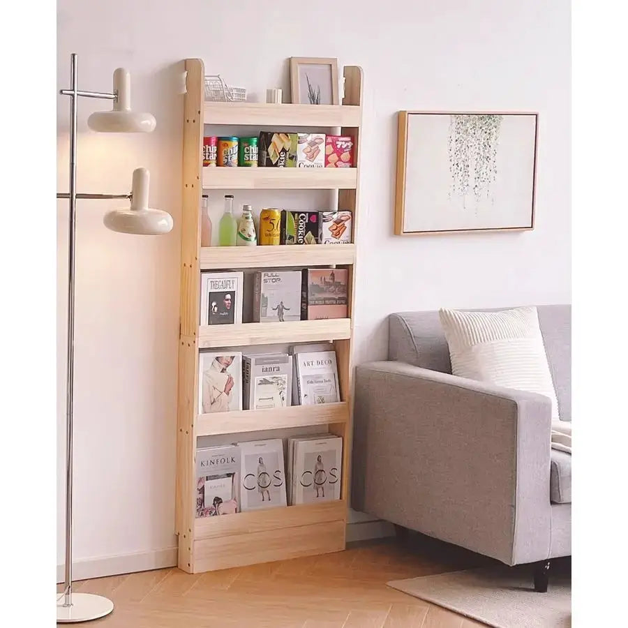 Solid Wood Bookshelf Bookcase Book Shelf Organizer for Books, Toy Storage Bookshelf Rack Wall for Kids and Adults Width 31.5in 8 from PriceLows™