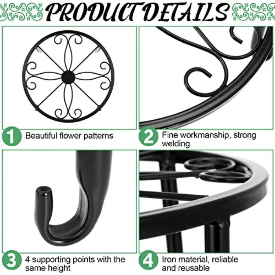 12 Pack Metal Plant Stands Outdoor Indoor Heavy Duty Flower Potted Holder Anti-Rust Plant Pot Shelf Round Flower Display Rack f from PriceLows™