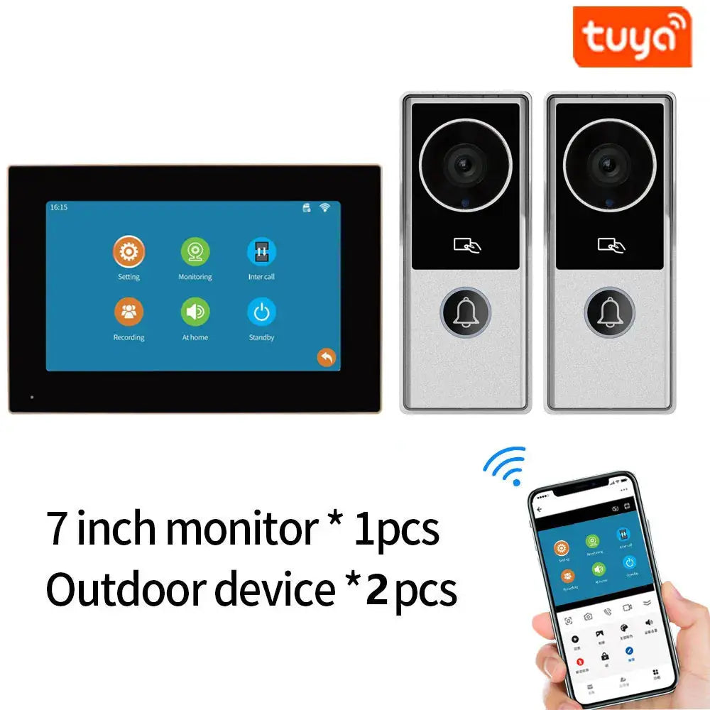 Smart Video Intercom | 1080P HD Camera | Touch Monitor | 7 10 Inch