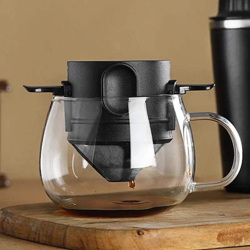 304 Stainless Steel Portable Coffee Filter Drip Coffee Tea Holder Reusable Mug Coffee Dripper Tea Cup Set Coffee Pot Coffeeware from PriceLows™