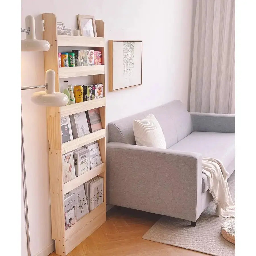 Solid Wood Bookshelf Bookcase Book Shelf Organizer for Books, Toy Storage Bookshelf Rack Wall for Kids and Adults Width 31.5in 8 from PriceLows™