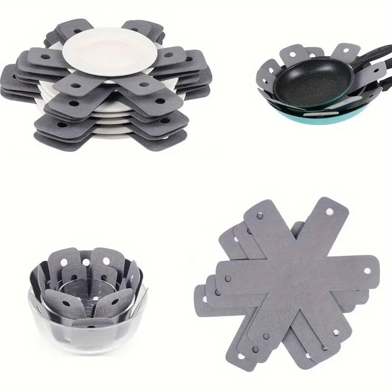 Pot And Pan Protectors | 12 Piece Set | Four Sizes | Stacking Separator Pads