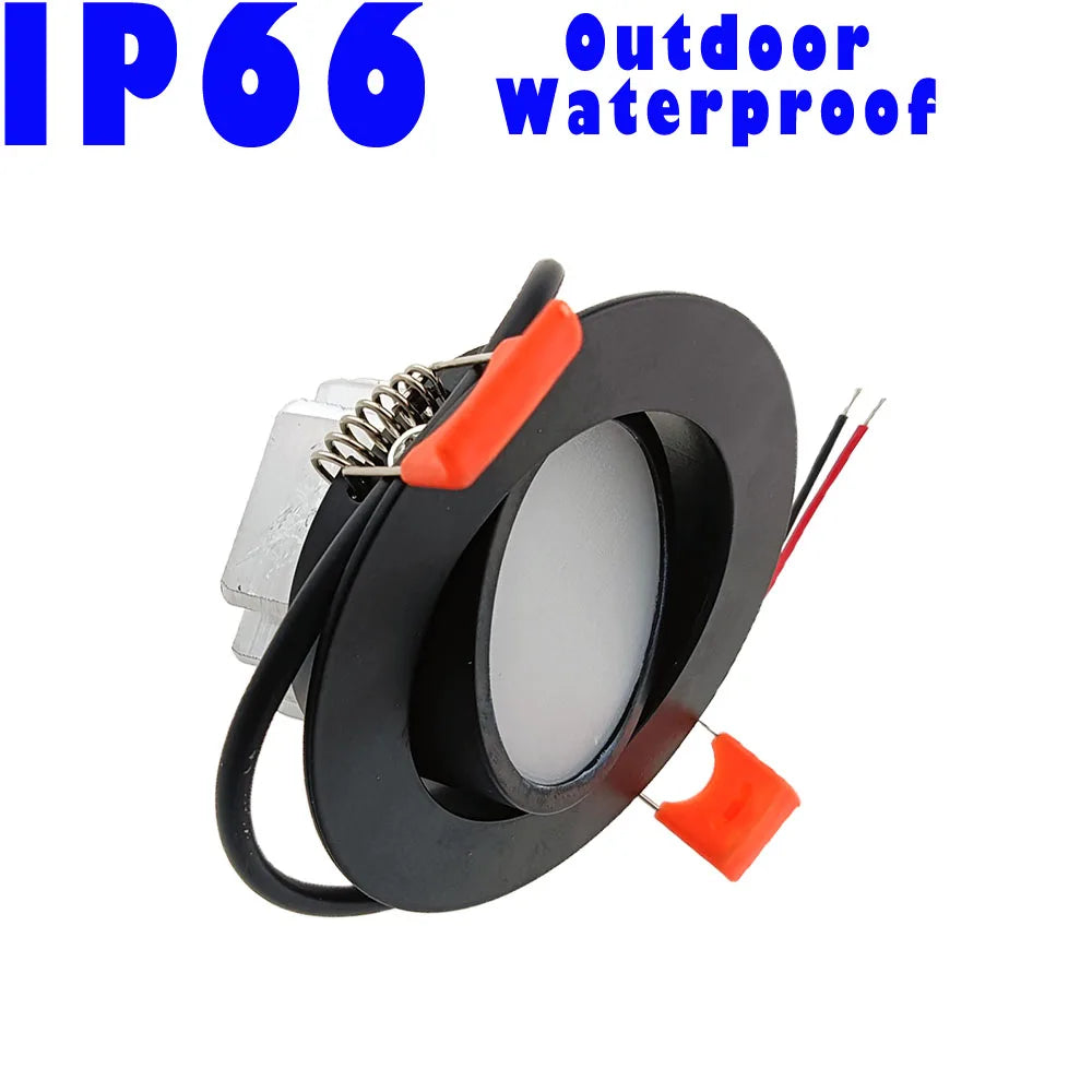 LED Downlight | Adjustable Angle 24V DC | Waterproof IP67 | 6W 9W 12W