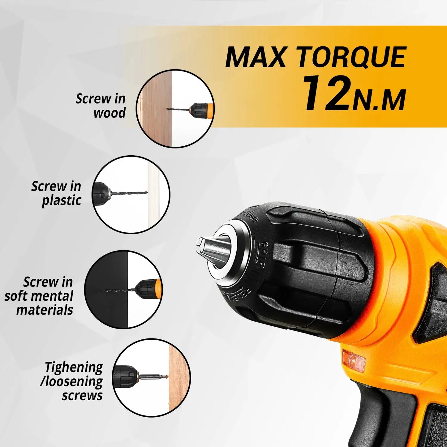 DEKO Household Hardware Tool Box 126PCS Tool Set with 8V Cordless Drill Electrician's Hardware Set Car Repairing Tools Woodwork from PriceLows™