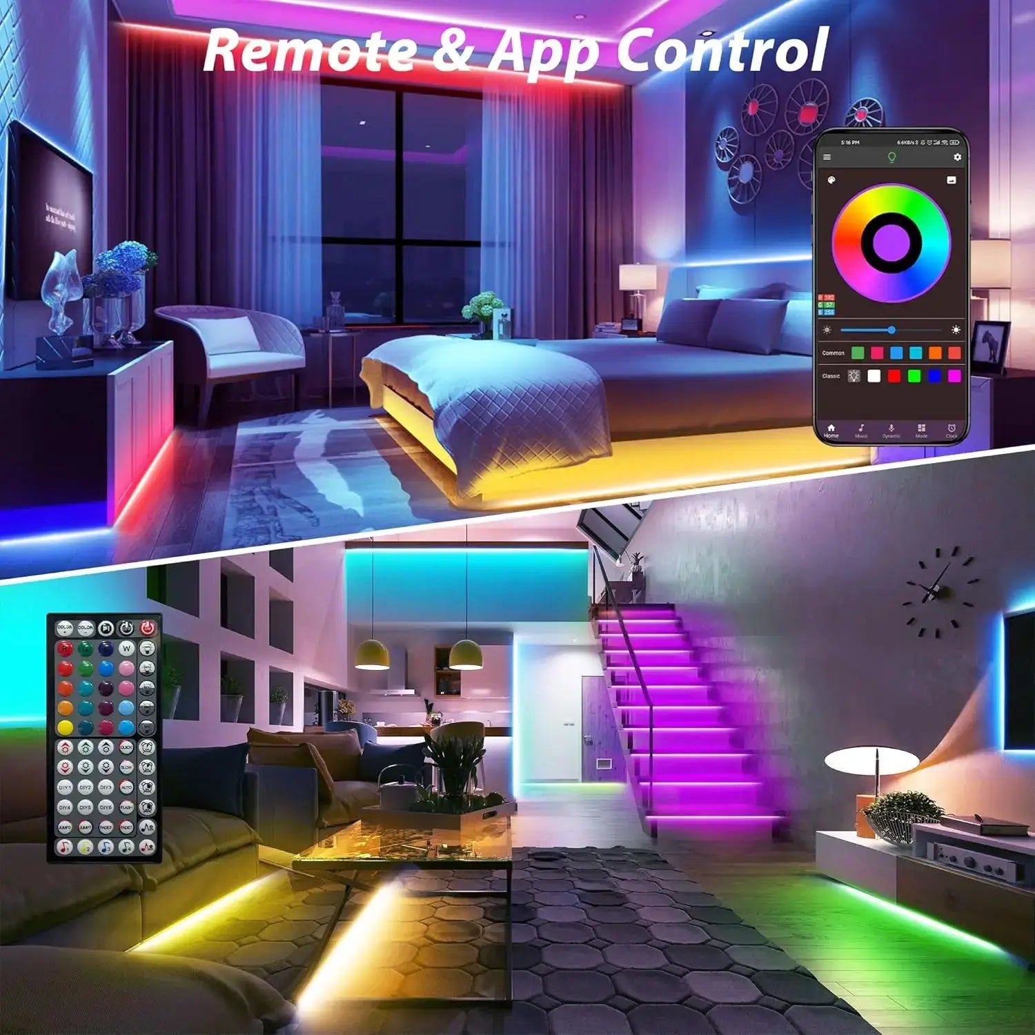 WiFi USB LED Strip Works with Alexa Tuya Smart Life 1M 5M 10M 20M TV Backlight Flexible Tape Light Music Sync Ambient Lighting from PriceLows™