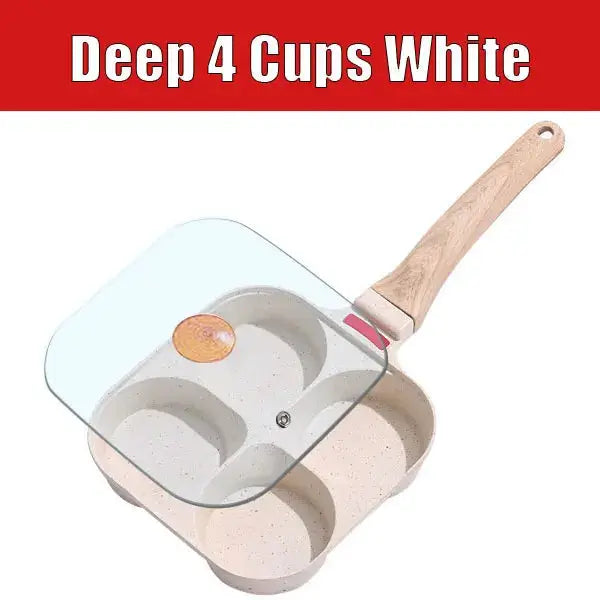 Egg Frying Pan With Lid | 3/4 Cup Capacity | Nonstick Aluminum
