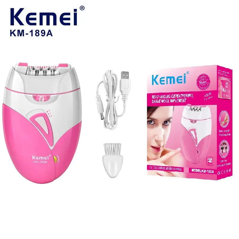 Kemei Women Epilator | USB Fast Charging | Wet Dry Use | Rechargeable