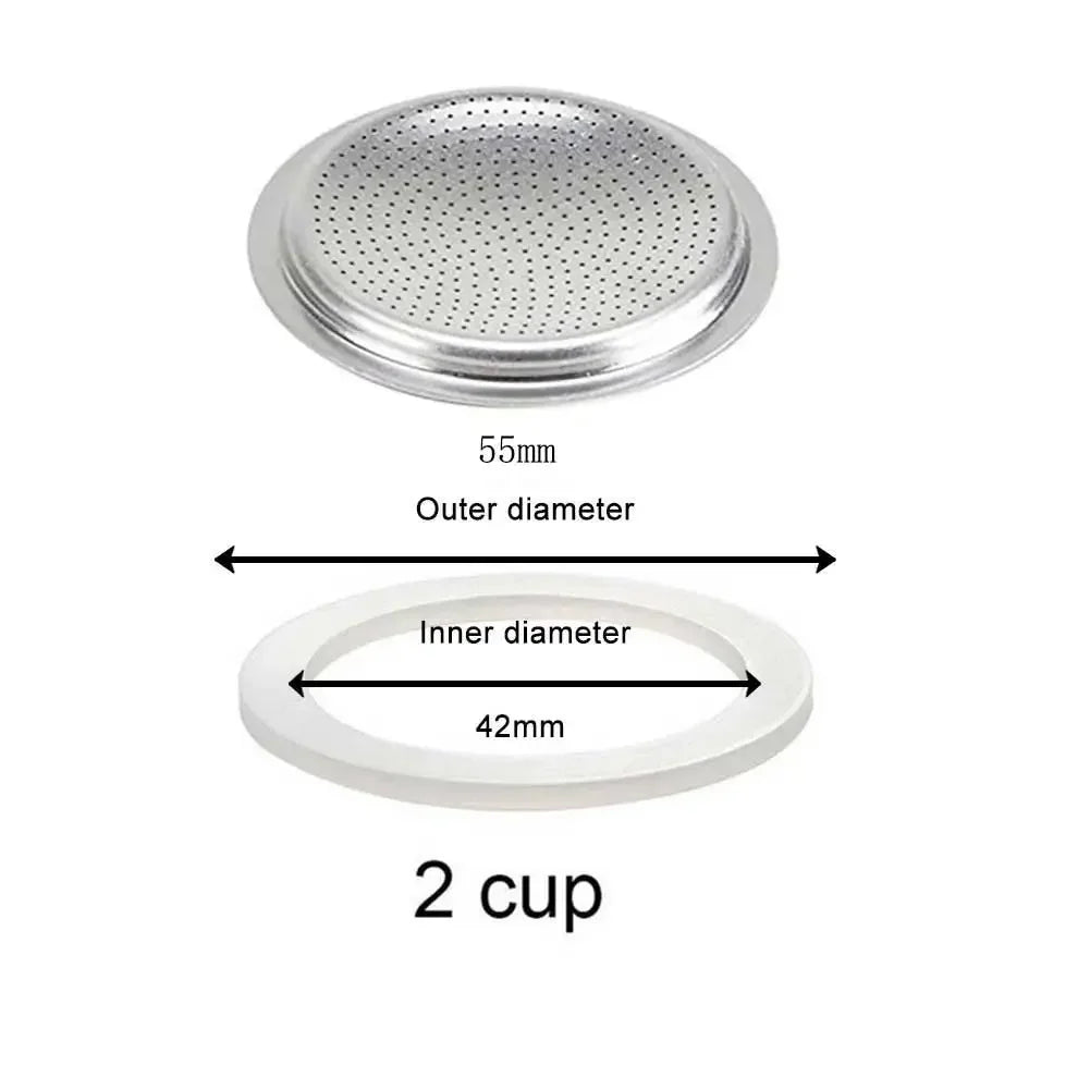 Moka Pot Gasket | Soft Silicone | Espresso Pot Compatible | Fits Most Moka Pots