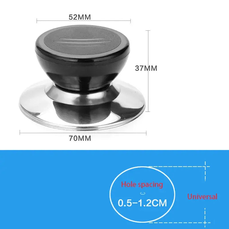 Lid Handle Knob Cover | Stainless Steel Plastic | Universal Fit | One Size