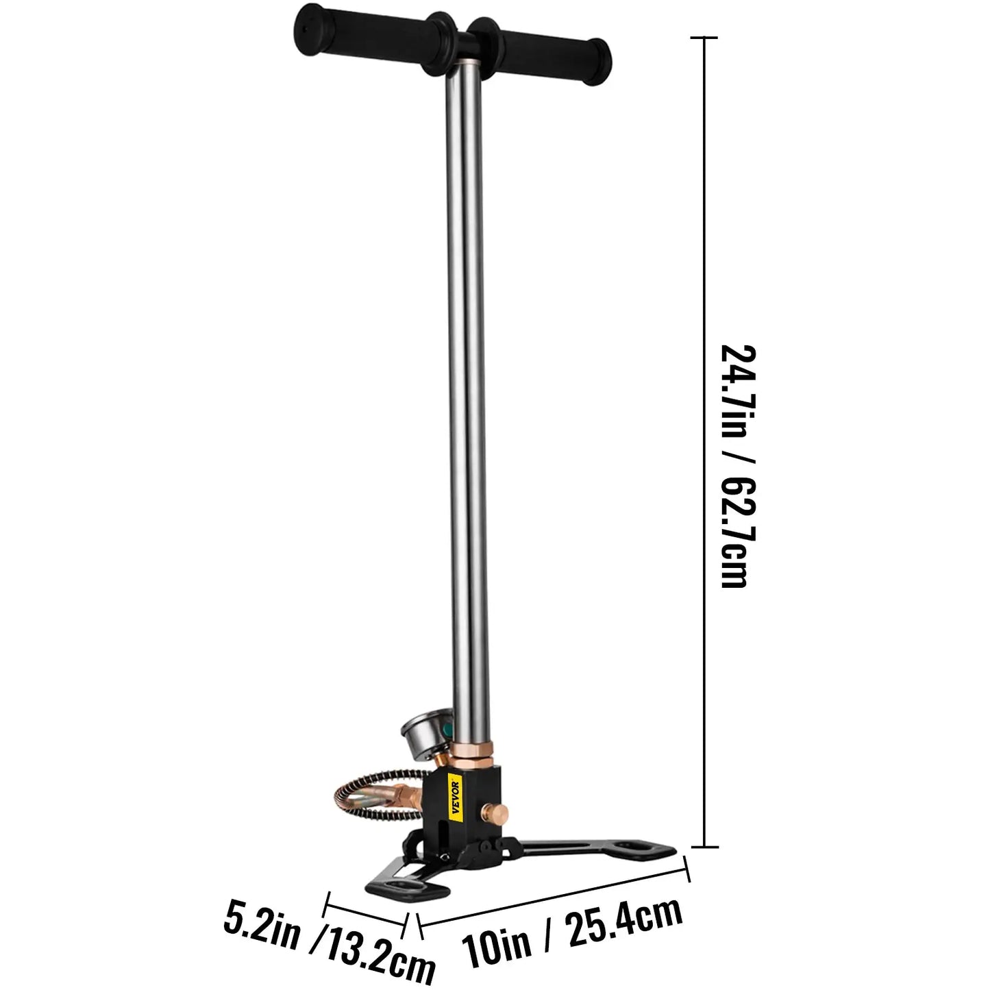 SucceBuy 3 Stage PCP Pump + Pressure Gauge 4500PSI Tire Kayak Ball Inflatable Air Gun Filling Stirrup High Pressure Hand Pump from PriceLows™