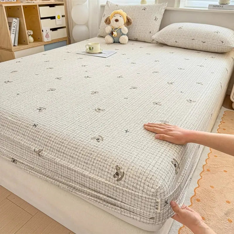Spring & Summer New Arrival – Puff Chiffon Printed Fitted Bed Sheet for Girls / Kids / Bedroom Decor from PriceLows™