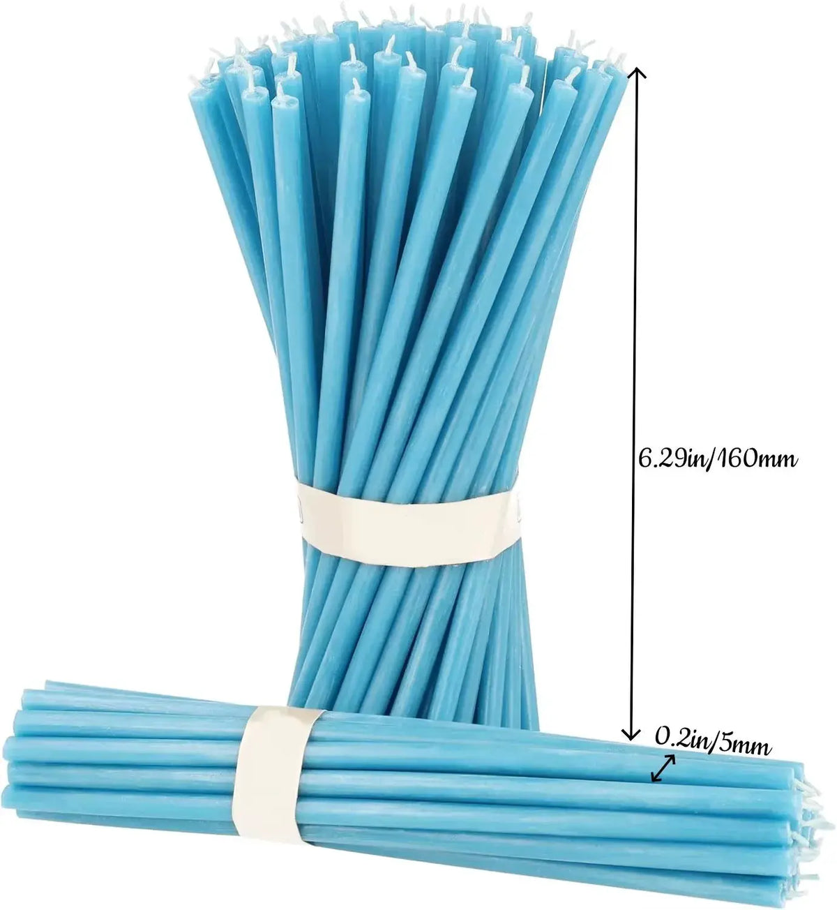 Pure Beeswax Stick Candles | 6 Inch Length | 12 Hour Burn Time | Yellow