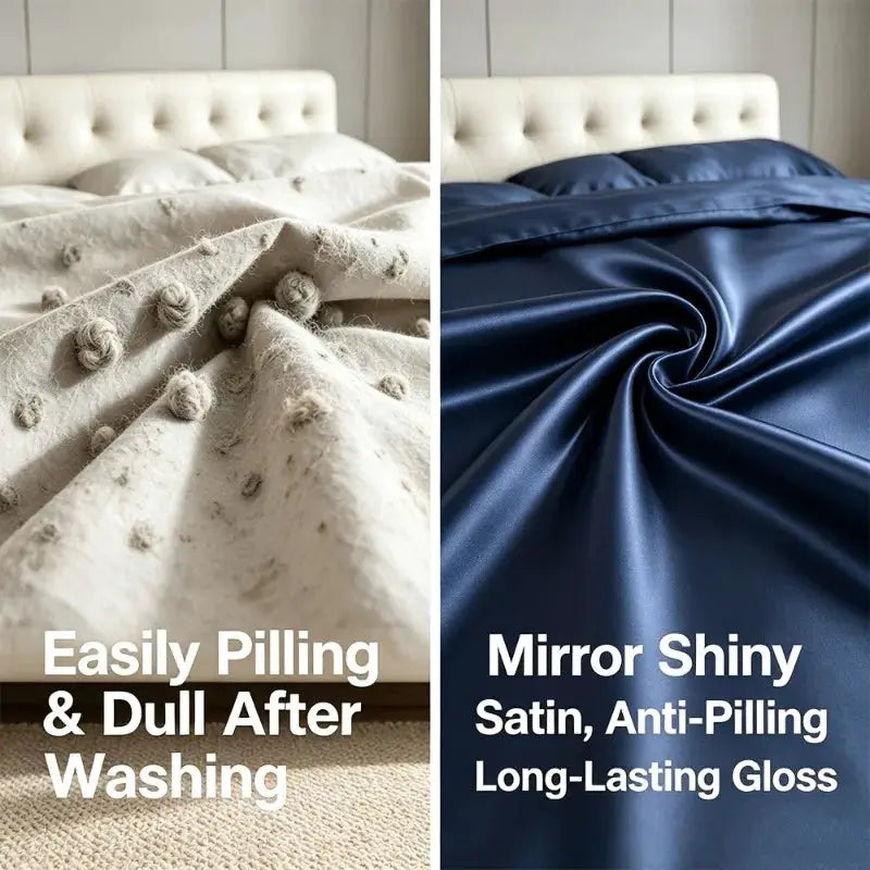 Satin Bedding Set | Tencel Fabric | Smooth Washed | 4 Piece Set