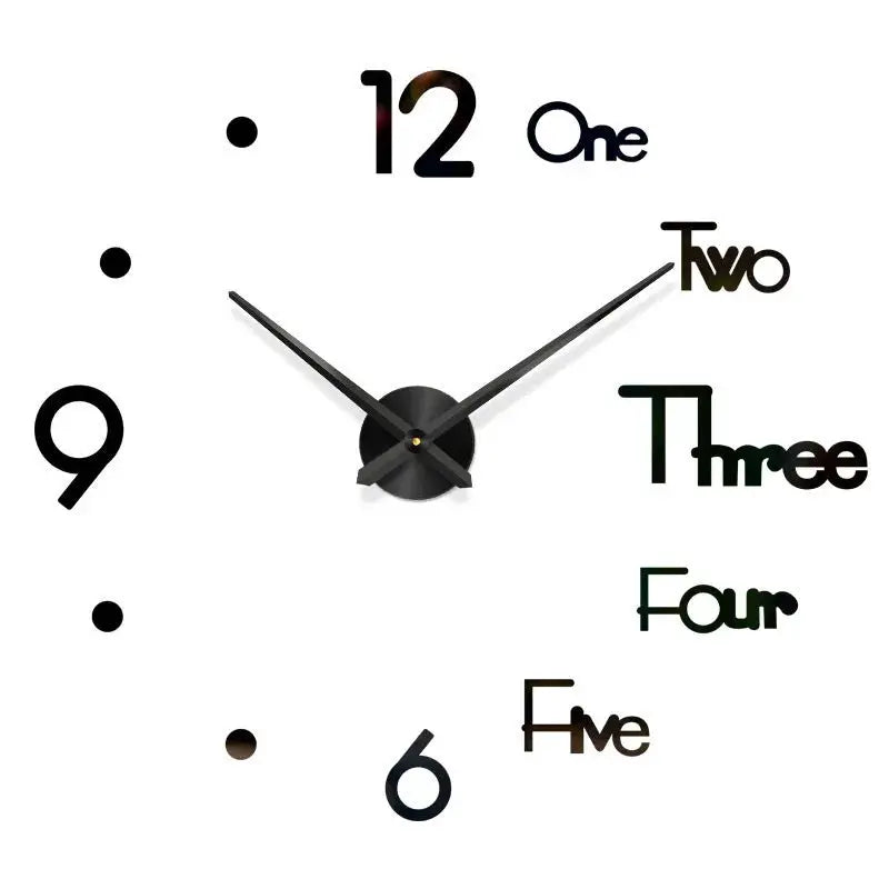 2023 Modern Design Large Wall Clock 3D DIY Quartz Clocks Fashion Watches Acrylic Mirror Stickers Living Room Home Decor Horloge from PriceLows™