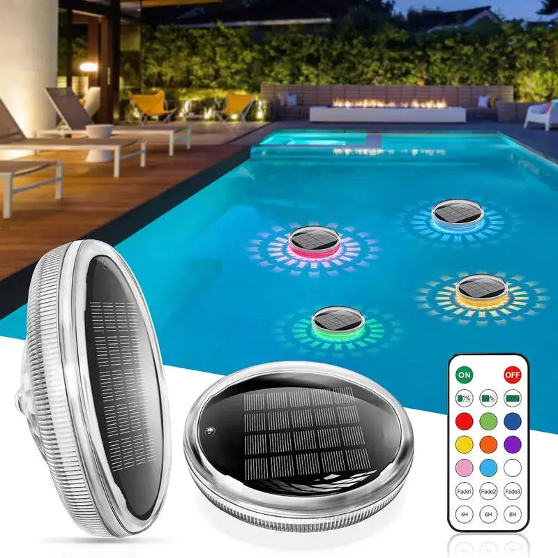 Solar Floating Light ,Pool Lights That Float with Remote Control, Modes 9 Lighting Timing Mode IP67 Waterproof for Pool Party from PriceLows™