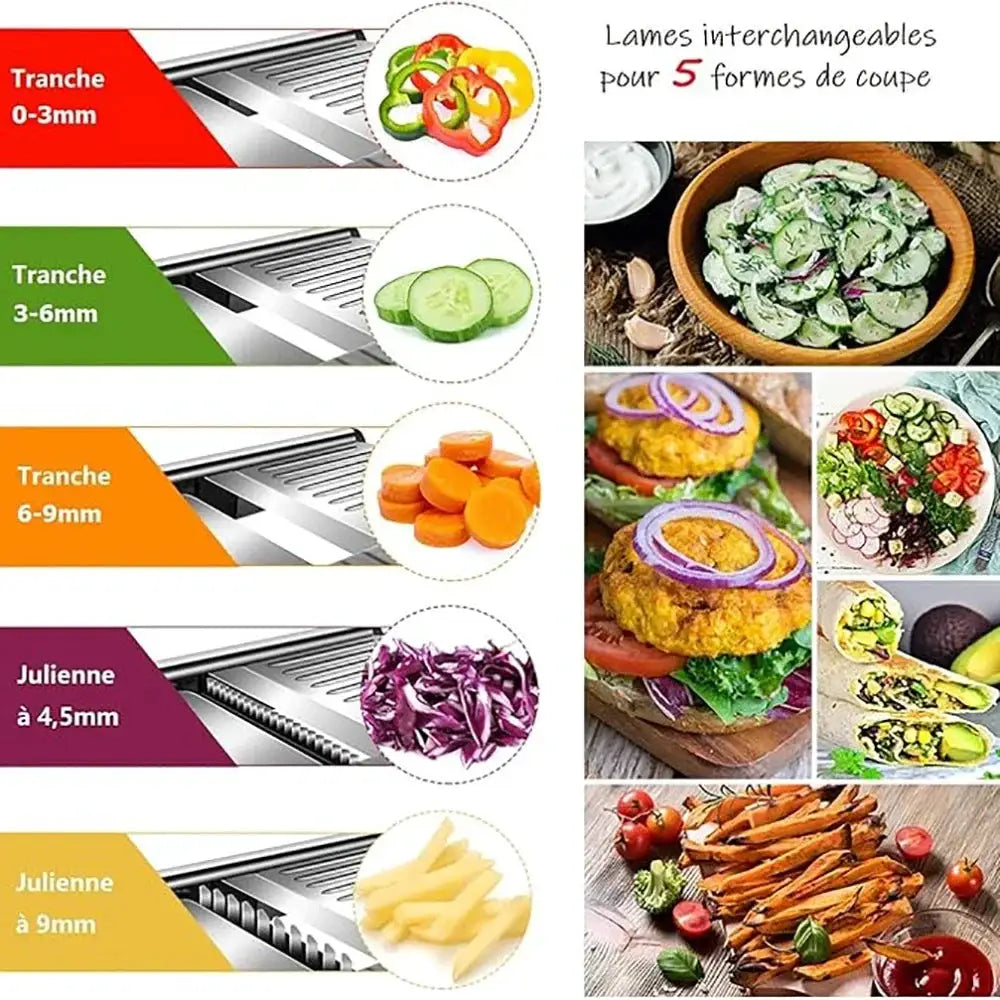 Vegetable Slicer | Stainless Steel | Multi Function | Compact Design