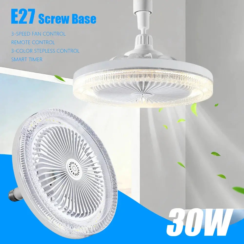 Ceiling Fan With Light | E27 Socket | Remote Control | Dimmable 3000K-6000K