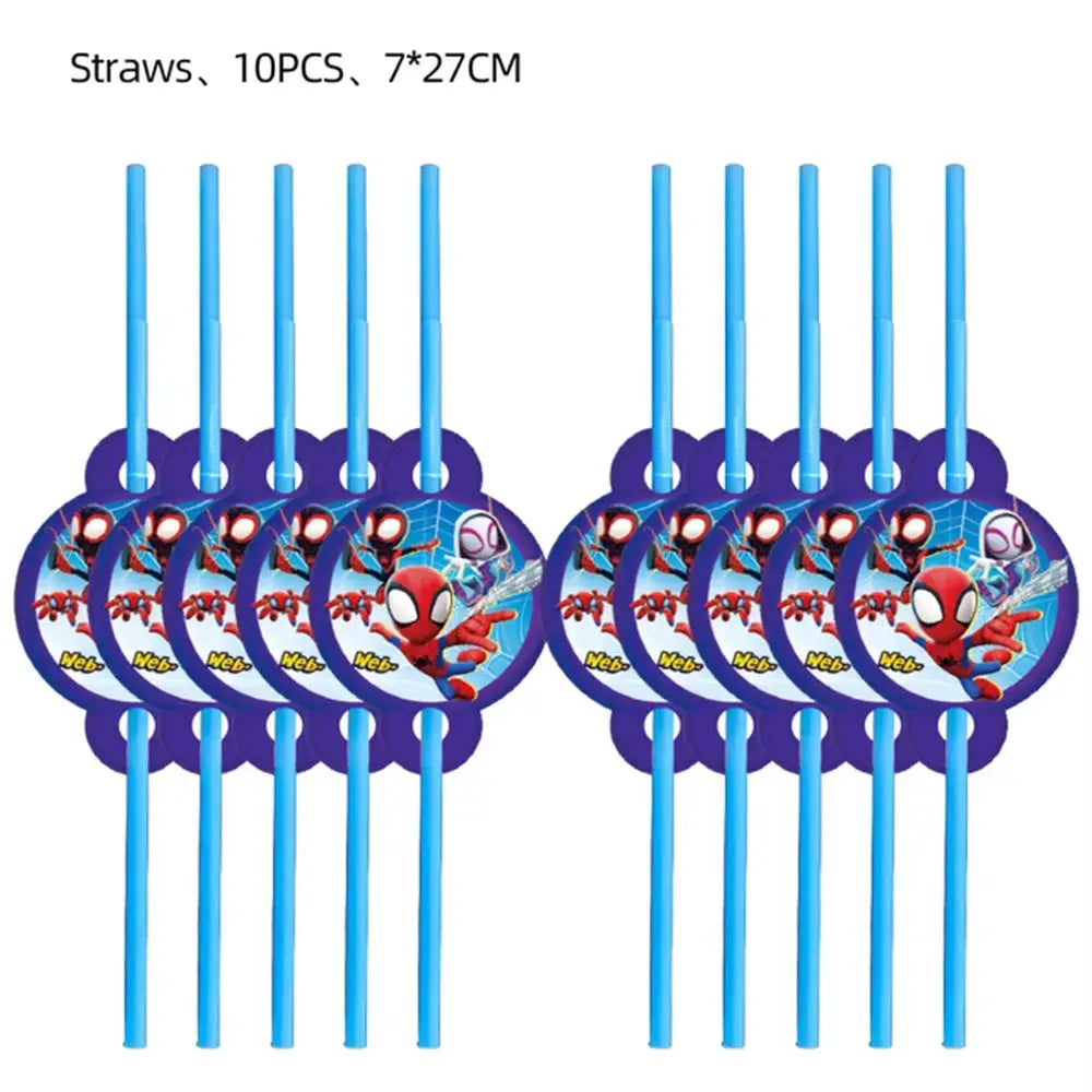 Spider Birthday Party Supplies | Disposable Tableware Set | 3D Balloon | Kids