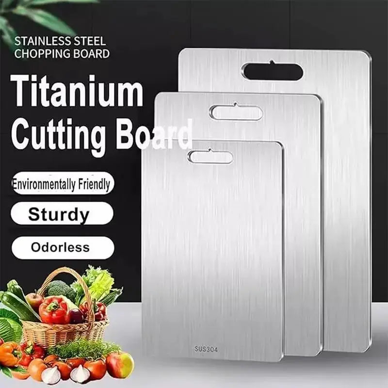 Stainless Steel Cutting Board | Double Sided | 304 Food Grade | Large