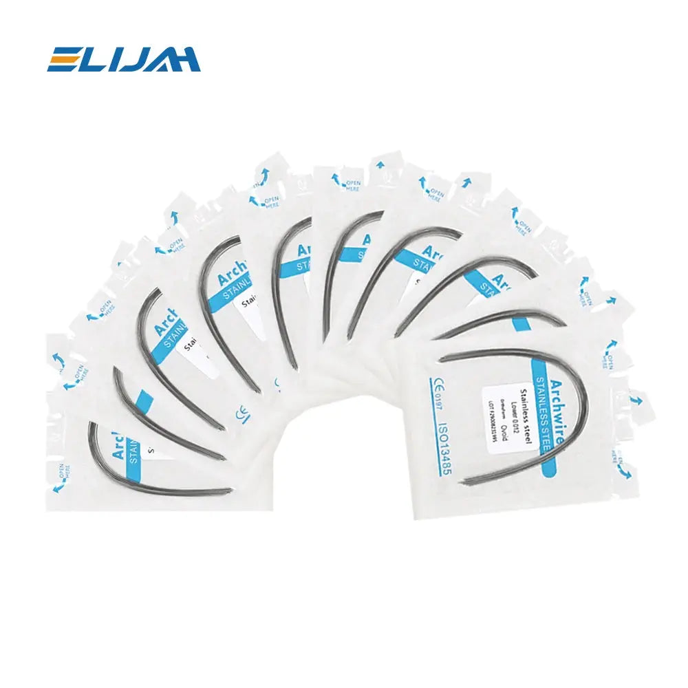 Dental Orthodontic Archwires | Stainless Steel | Round And Rectangular | 10 Piece Set