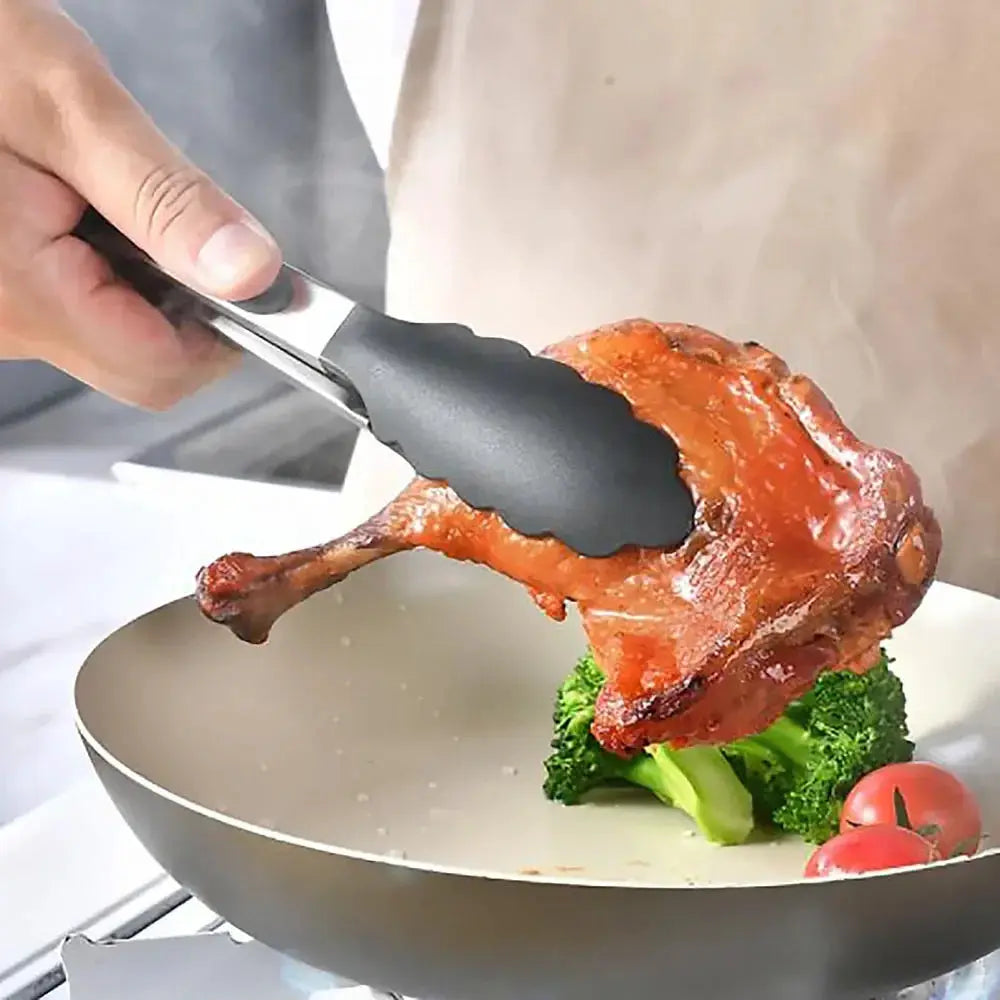 Silicone Kitchen Utensil Set | 34 Piece Collection | Wooden Handles | Black