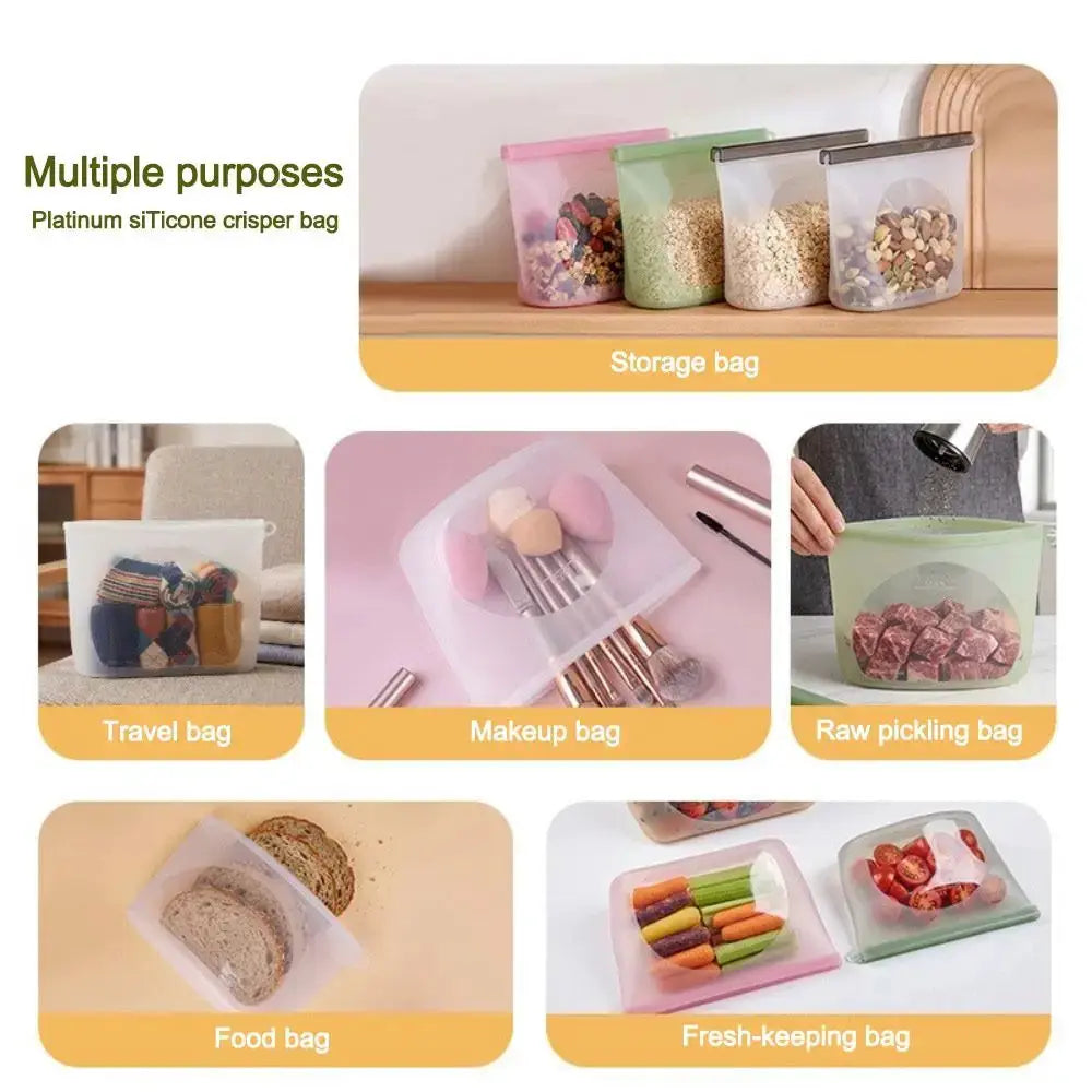 Silicone Food Preservation Bag | Moisture-Proof | Reusable Zip-Lock
