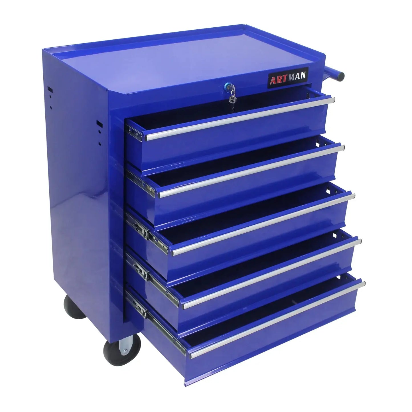 Rolling Metal Tool Chest with 5 Drawers, 20" 5-Drawer Tool Chest Cabinet with Ball Bearing Drawer Slides, Steel Tool Storage Box from PriceLows™