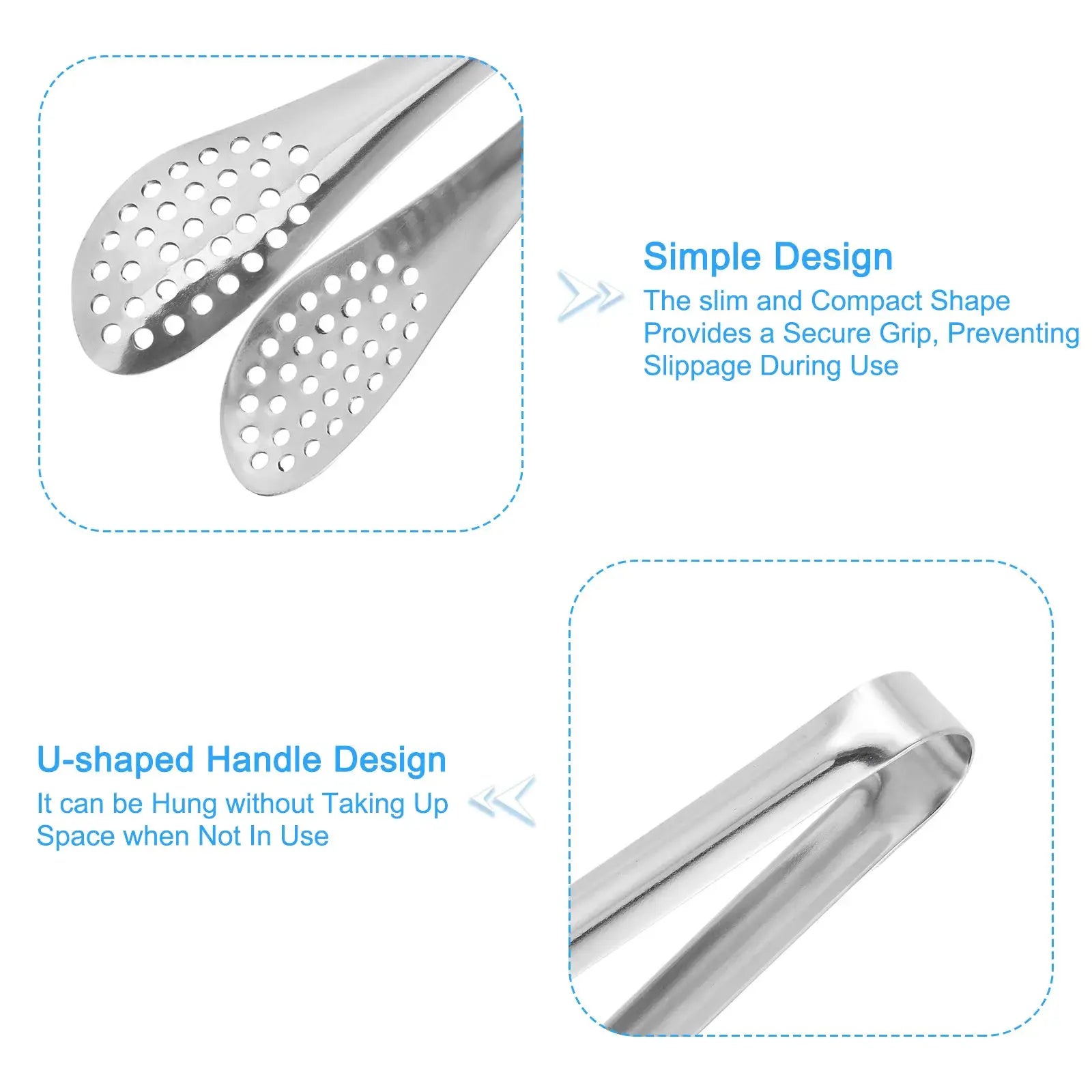 2pcs Silver Serving Tongs 7 Inch - Stainless Steel Ice Tongs Mini Sugar Tongs for Appetizers Charcuterie Dessert Tea Bar Cafe from PriceLows™