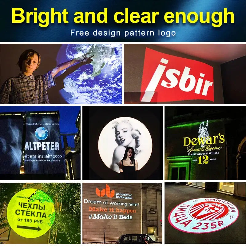 LED Image Projector | IP67 Waterproof | Custom Gobo Logo | HD Projection