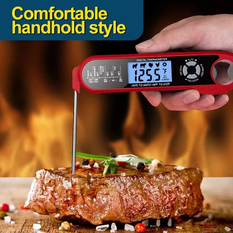 Dual-Probe Meat Thermometer | Digital Display | Foldable Probe | TP300