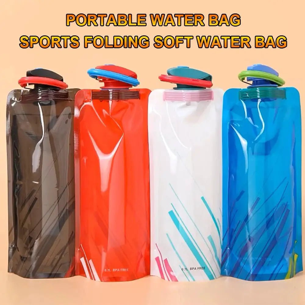 Outdoor Cycling Sports Water Bottle - Mountaineering Portable Water Cup - PE Plastic Folding Water Bag - Gift Promotion Water from PriceLows™