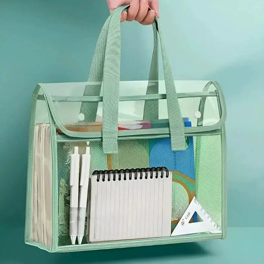 Clear PVC Document Tote Bag | Waterproof Seal | Double Layer | One Size