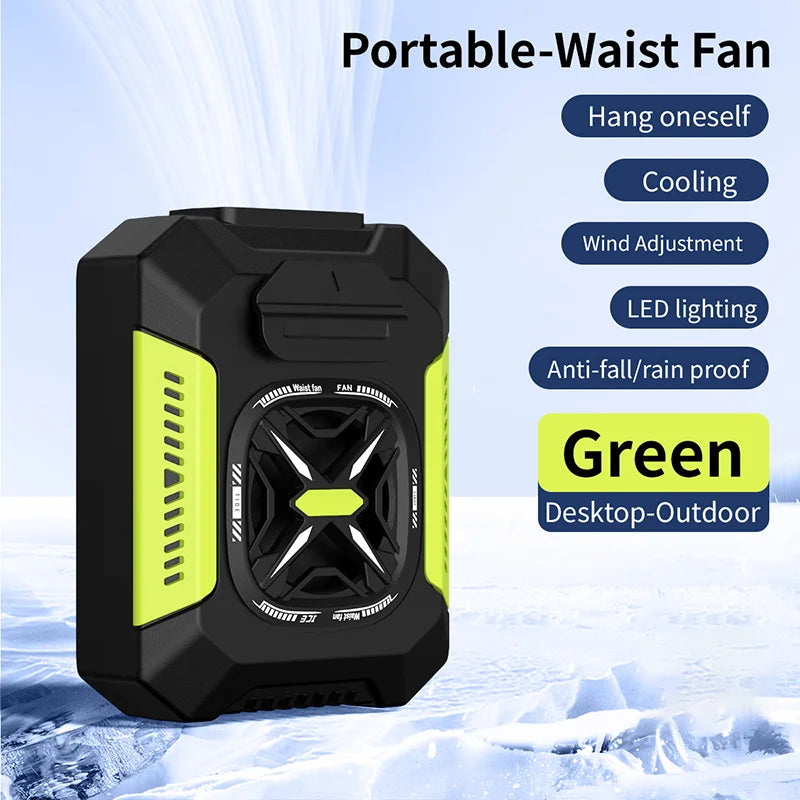 Neck Fan | 5000mAh Battery | 3 Speed | Wearable Clip Belt