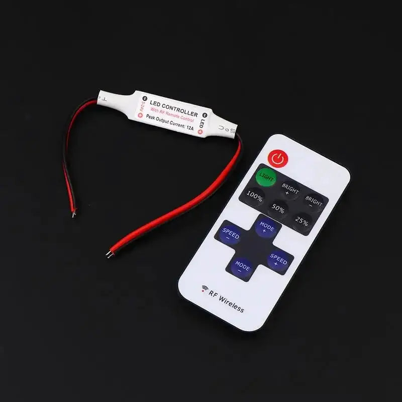 1/3/5Pcs 5-24V Led Dimmer Controller RF 11-Key Monochrome Montroller Wireless Remote Control For LED Strip Light from PriceLows™