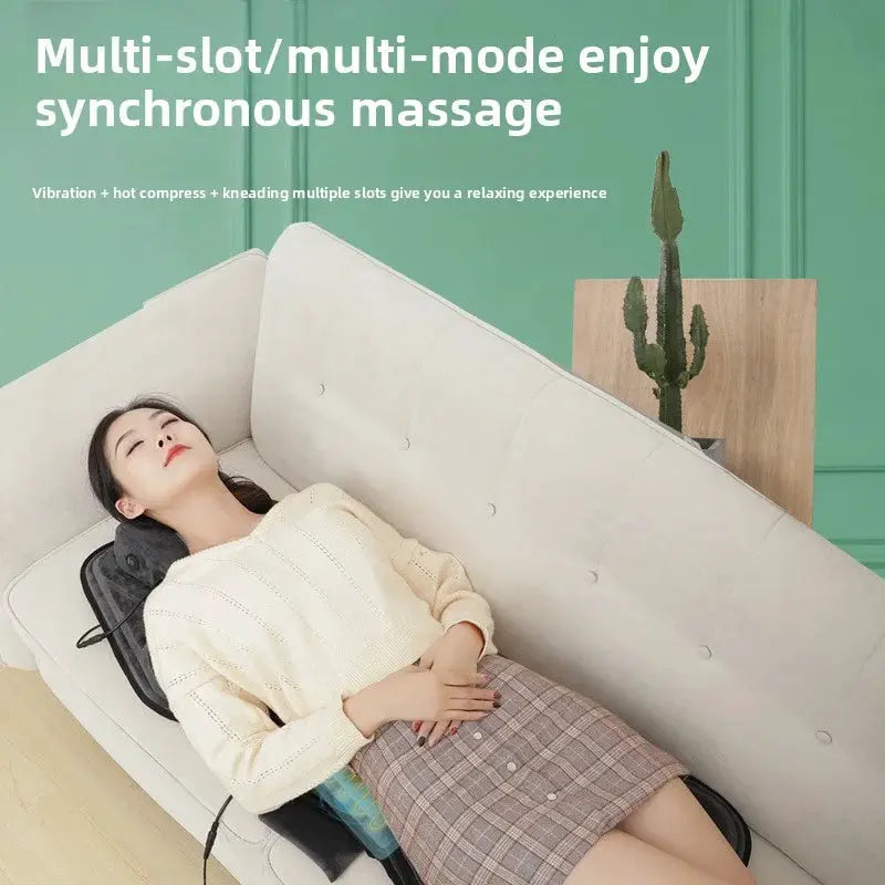 Massage Seat Cushion | 9 Point Kneading | Infrared Heat | Airback Support