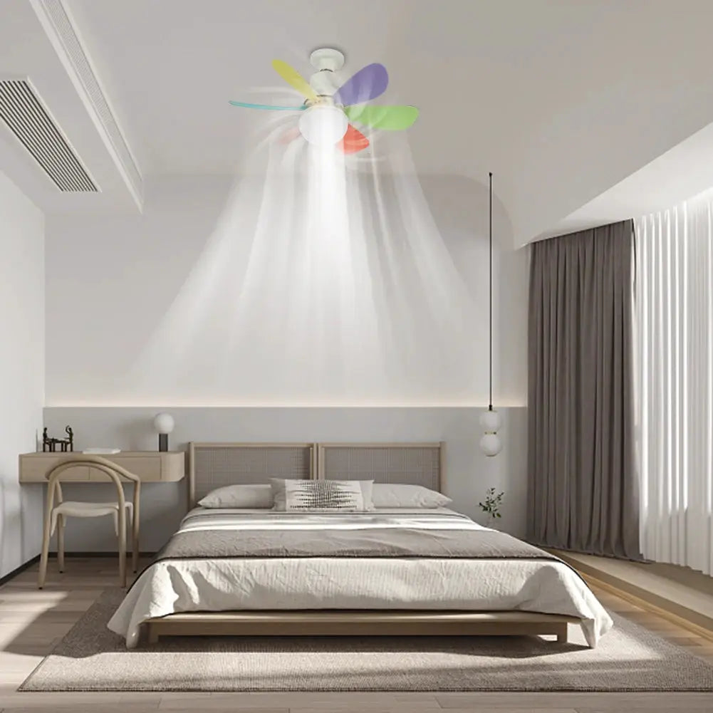 Ceiling Fan with Light Light Bulb Fan Adjustable Wind Speed & Light Color Timing Wireless Fan Socket Fan Light for Home Office from PriceLows™