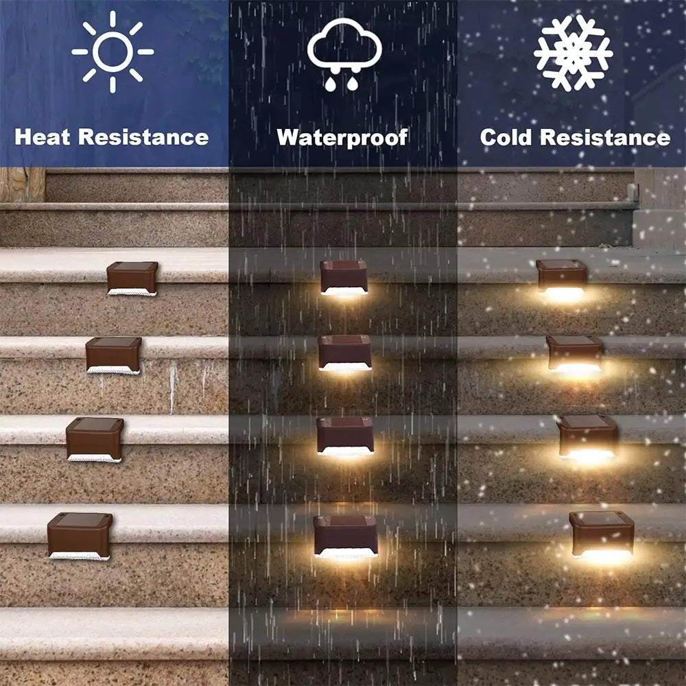 Solar LED Lights Outdoor Garden Light Deck Lamp Solar Stairs Light Waterproof Solar Step Lamp Patio Garden Decor from PriceLows™