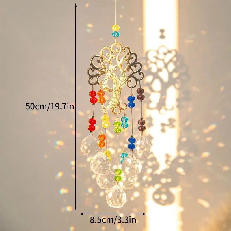 Sun Catcher Crystal Suncatcher Wind Chimes Sunflower Prism Ball Pendant Home Decoration Outdoor Decor and Accessories from PriceLows™