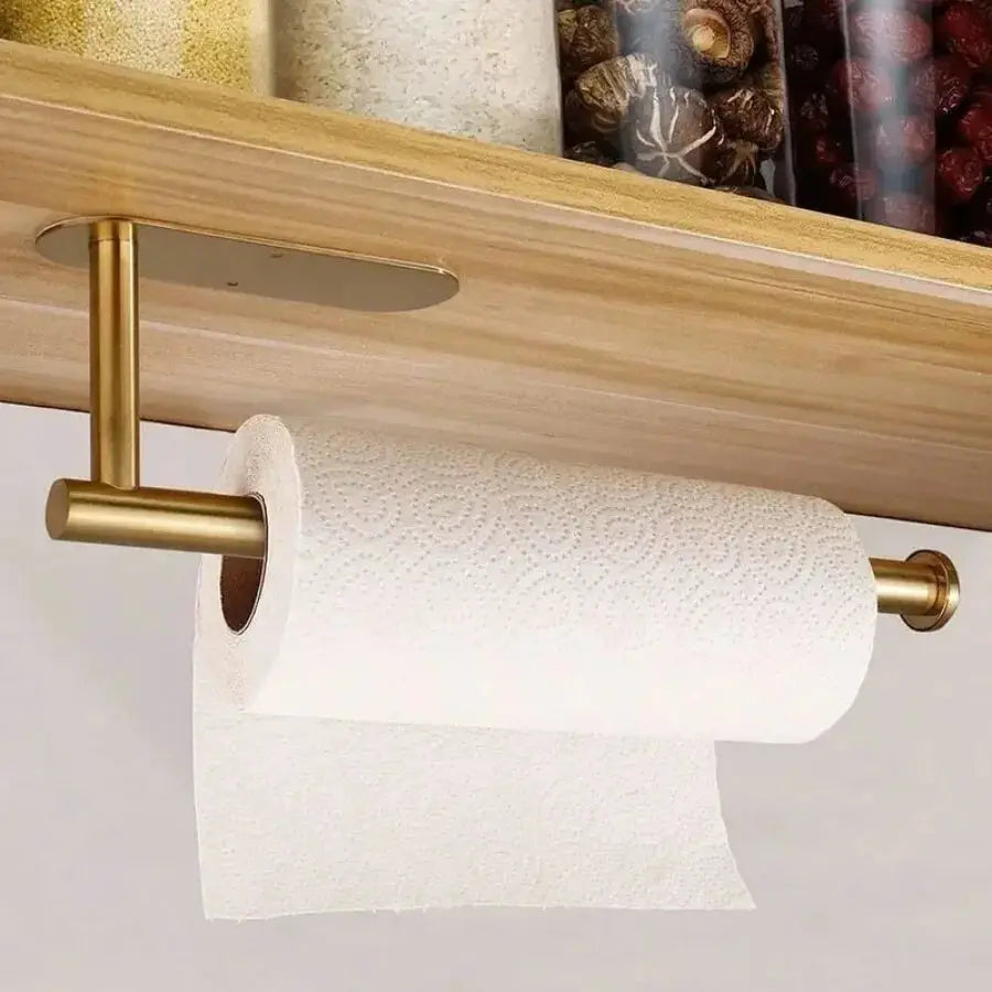 Adhesive Paper Towel Holder, No Drilling Wall Mount Kitchen Roll Dispenser, Stainless Steel Under Cabinet Towel Rack for Kitchen, Bathroom from PriceLows™