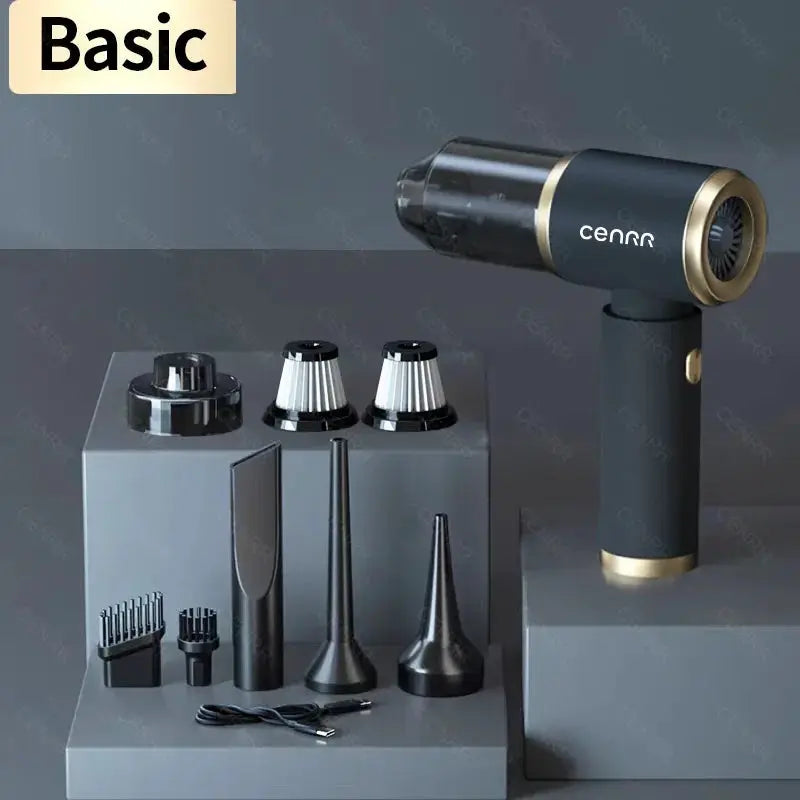 Car Vacuum Cleaner | 14000Pa Suction | HEPA Filter | Cordless Handheld