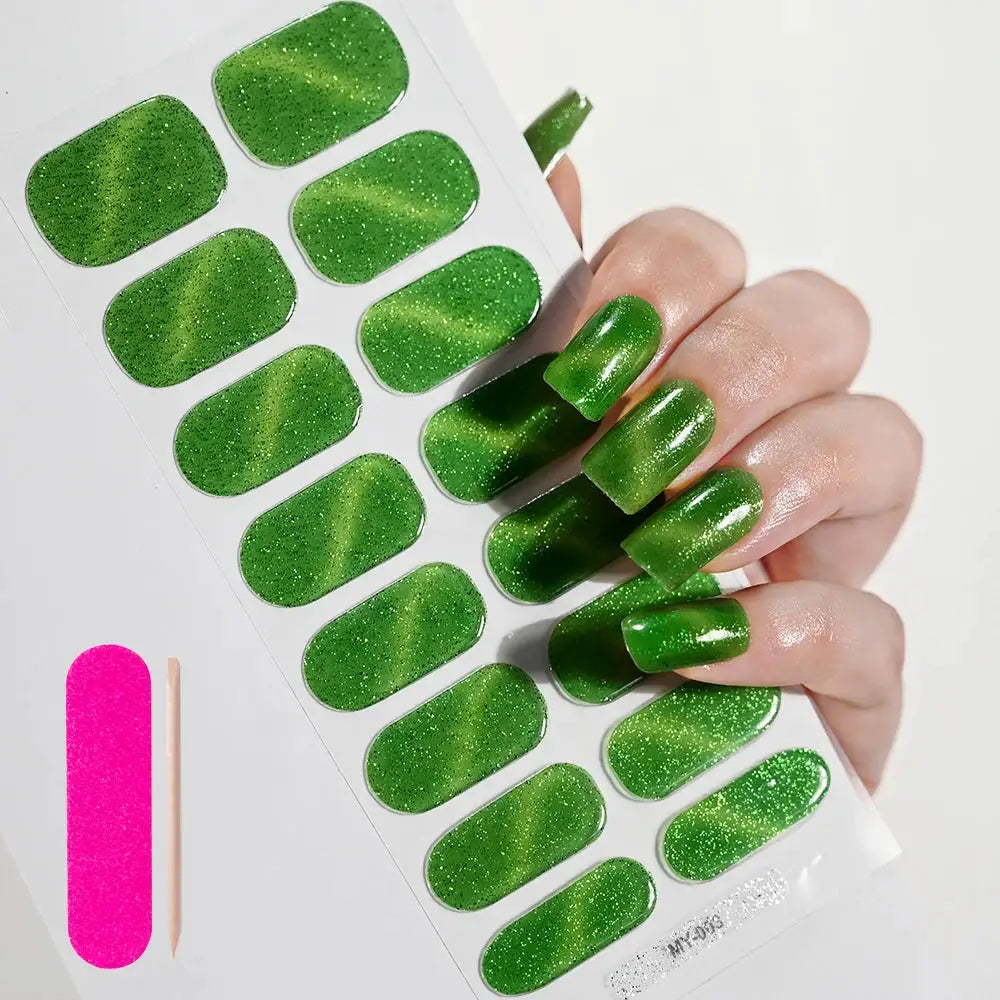 Semi Cured Wraps Fast Gel Nail Sticker Soild Nail Gel Wraps Adhesive Full Cover Gel Nail Decal UV Lamp Cured Manicure Decoration from PriceLows™