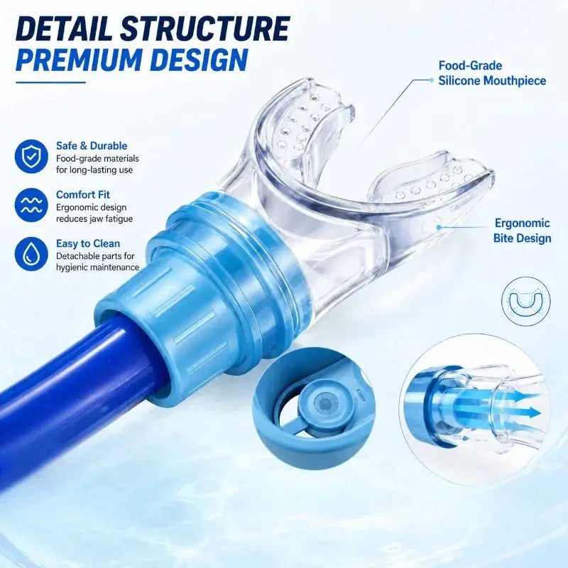 1m 2m 3m Snorkel Snorkeling Full Dry Breathing Tube Anti Choking Diving Equipment Scuba Gear Swimming Training Foldable Design from PriceLows™