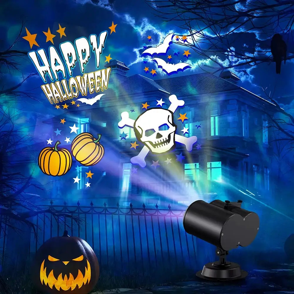 Outdoor Holiday Projector Lights | HD Moving Patterns | 2 In 1 Decor Effects
