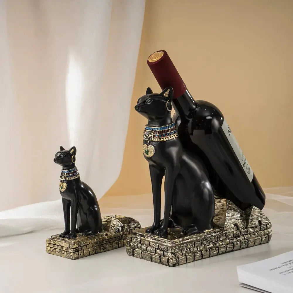 Egypt Anubis Wine Rack Bastet God Cat Wine Bottle Rack Resin Arts And Crafts Bar Ornament Decoration from PriceLows™