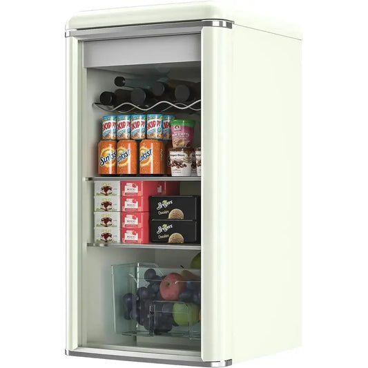 120-Can Capacity Beverage Refrigerator with Glass Door for Soda, Wine, and Ice - Adjustable Shelves from PriceLows™