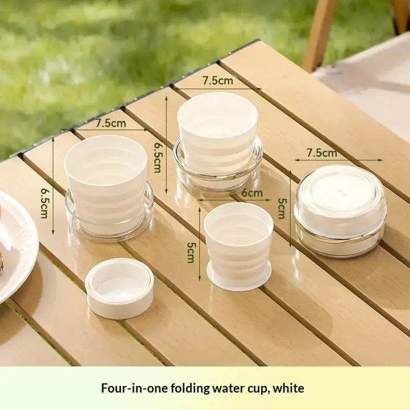 4Pcs Food Grade Silicone Collapsible Cup Portable Outdoor Camping Hiking Picnic Travel Drink Cup from PriceLows™